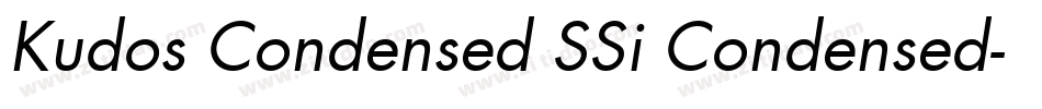 Kudos Condensed SSi Condensed字体转换